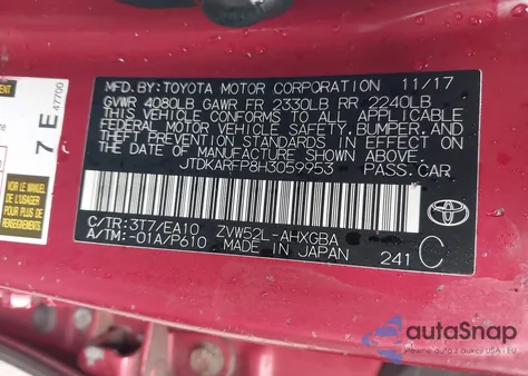 2017 Toyota Prius Prime Premium from USA, damaged, VIN JTDKARFP8H3059953